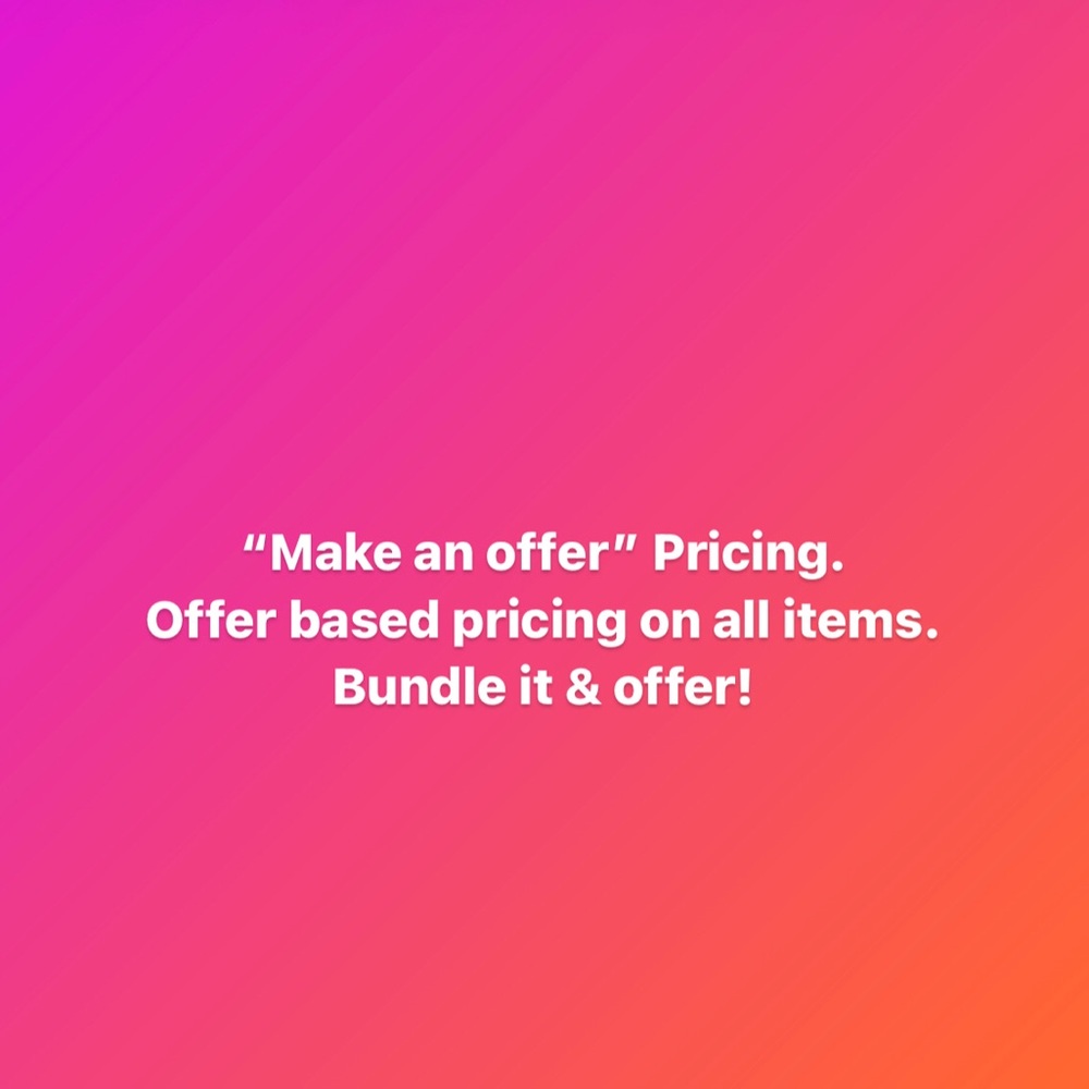 All items are based off of your offer